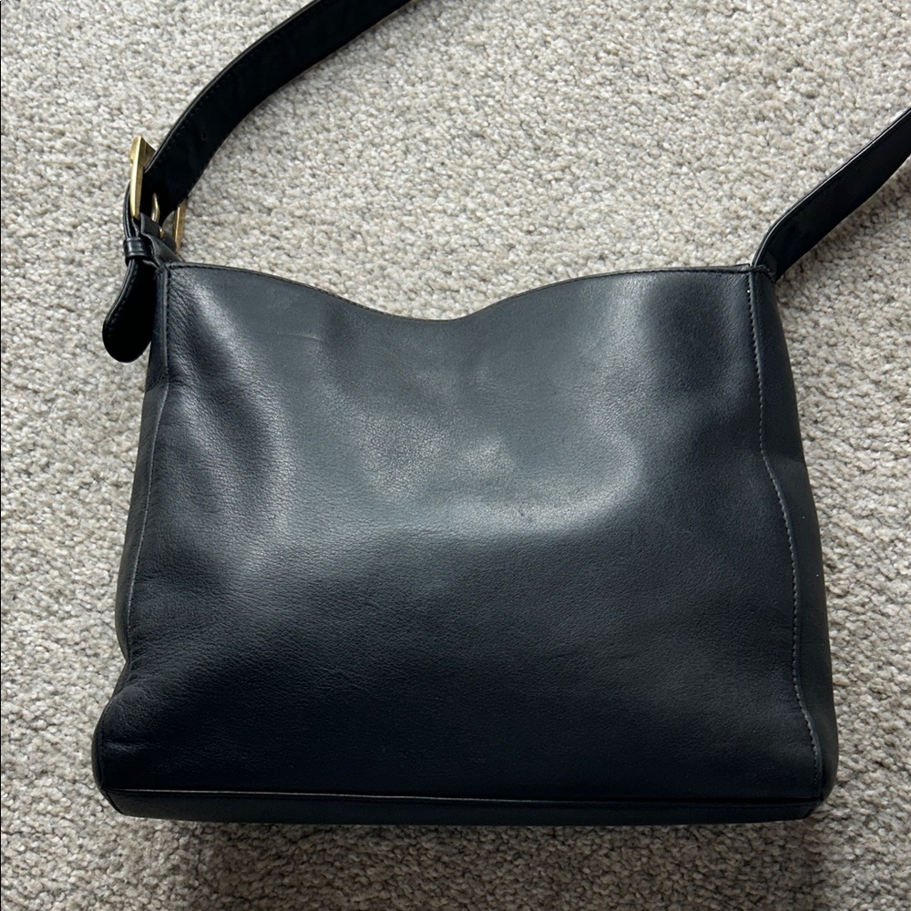 Vintage Ralph Lauren Black Leather Tanner Shoulder Bag - Picture 3 of 16